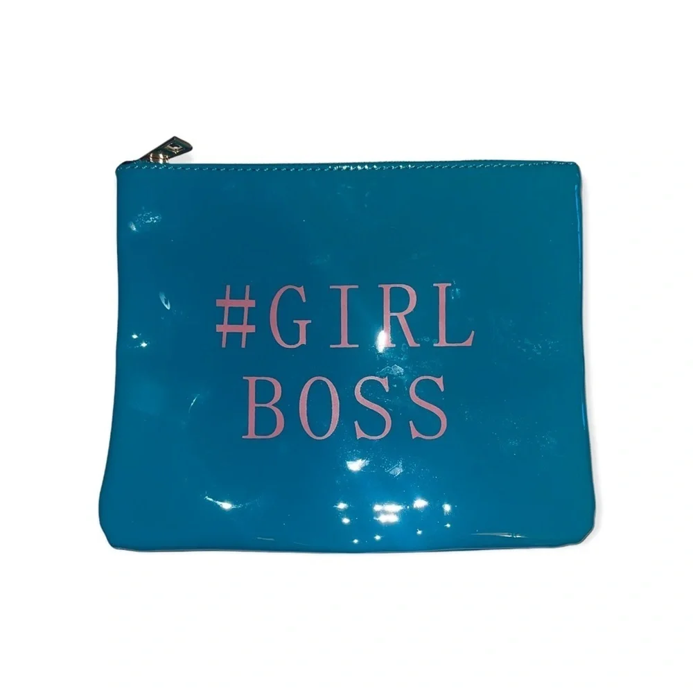 Teal & Pink #GIRL BOSS Zip Pouch